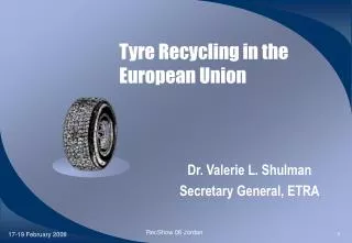 Tyre Recycling in the European Union
