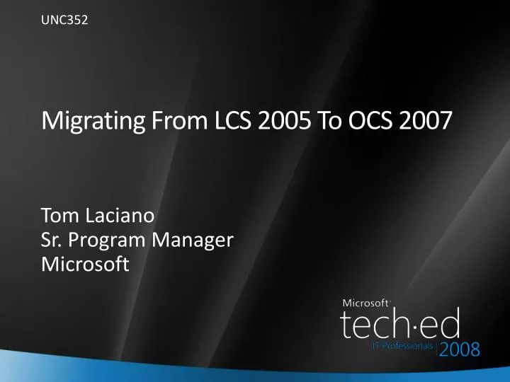 migrating from lcs 2005 to ocs 2007