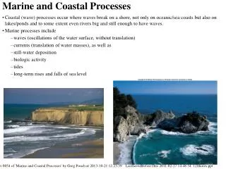 Marine and Coastal Processes