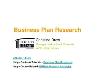 Business Plan Research