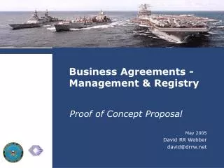Business Agreements - Management &amp; Registry