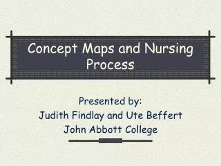 Concept Maps and Nursing Process