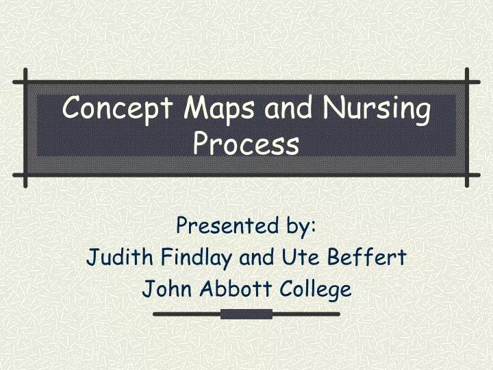 concept maps and nursing process
