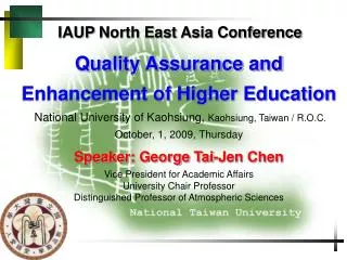 IAUP North East Asia Conference