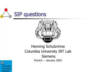 SIP questions