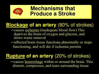 Mechanisms that Produce a Stroke