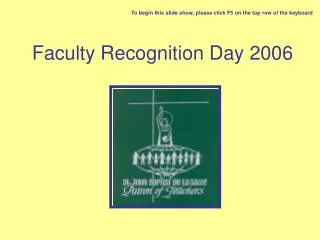 Faculty Recognition Day 2006