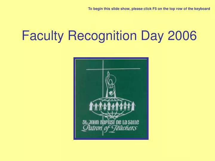 faculty recognition day 2006