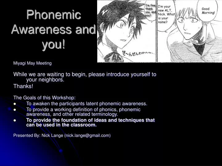 phonemic awareness and you
