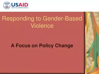 Responding to Gender-Based Violence