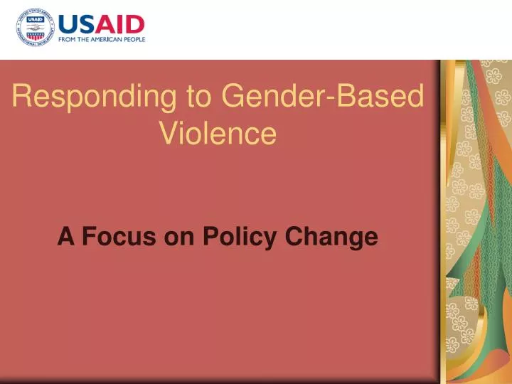 responding to gender based violence