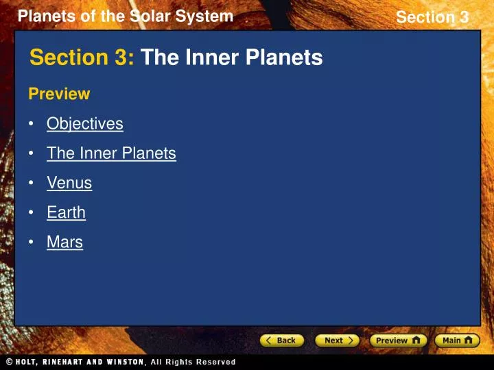 section 3 the inner planets