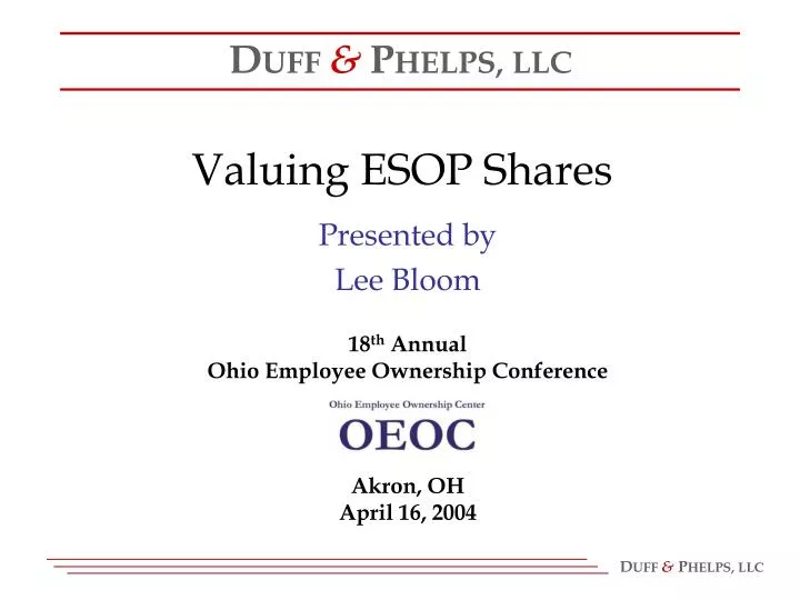 valuing esop shares