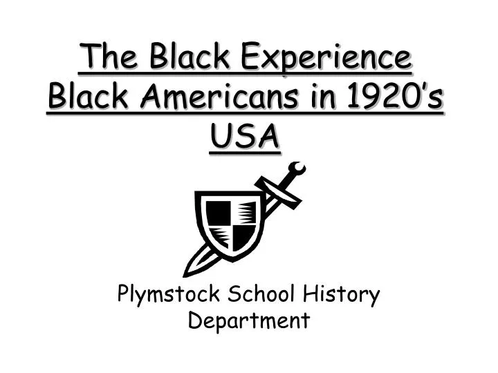 the black experience black americans in 1920 s usa