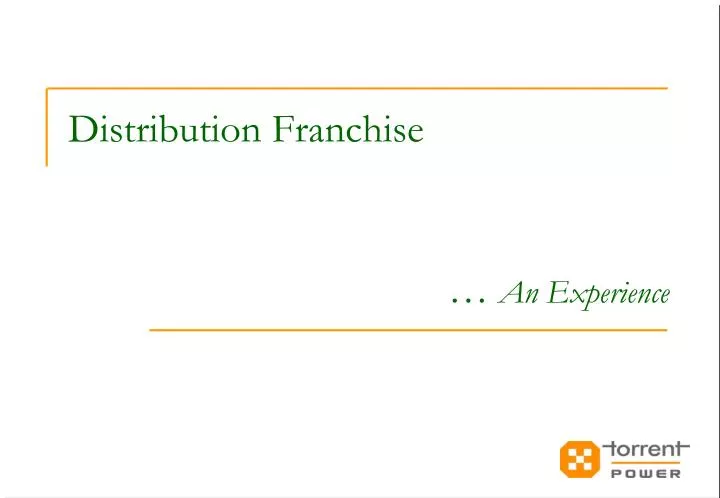distribution franchise