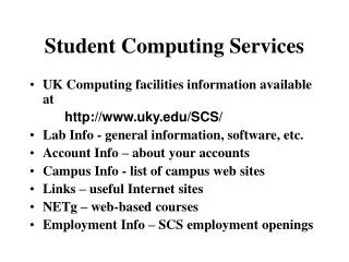 Student Computing Services