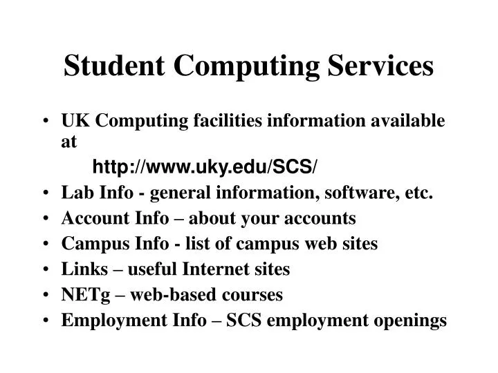 student computing services