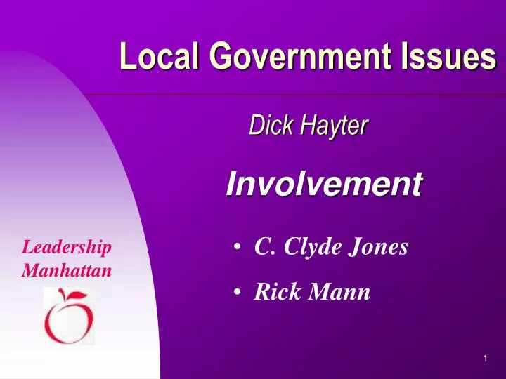 local government issues dick hayter