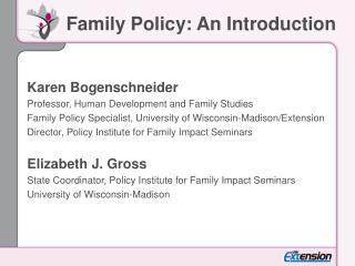 Family Policy: An Introduction
