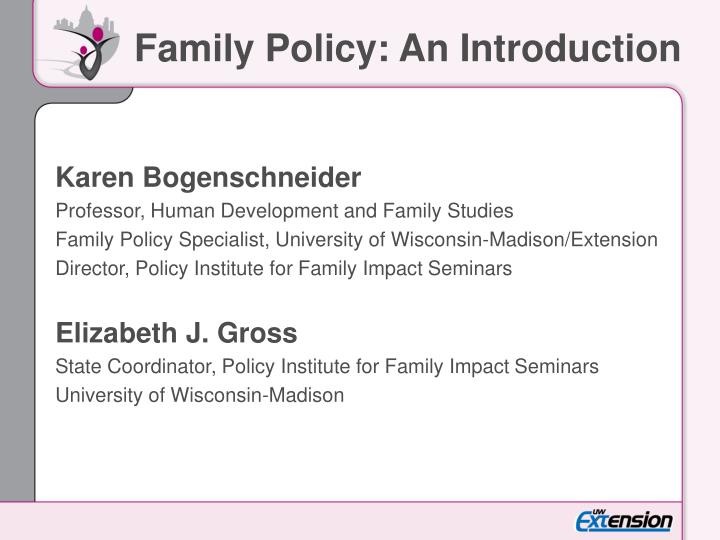 family policy an introduction