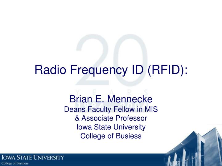 radio frequency id rfid