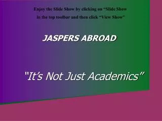 “It’s Not Just Academics”