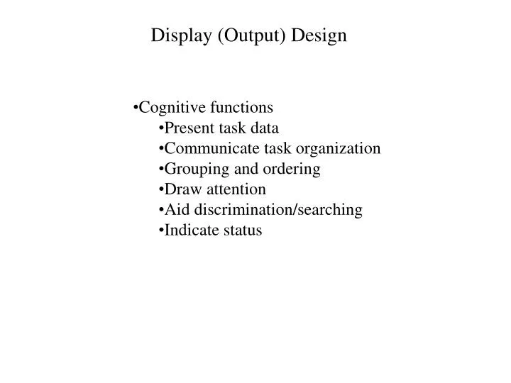 display output design