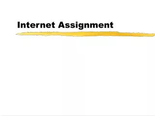 Internet Assignment