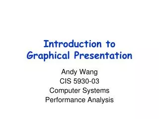 Introduction to Graphical Presentation