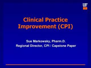 Clinical Practice Improvement (CPI)