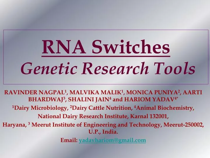 rna switches genetic research tools