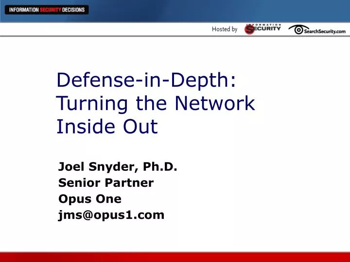 defense in depth turning the network inside out