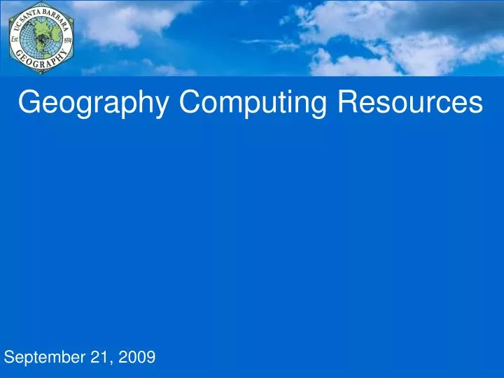 geography computing resources