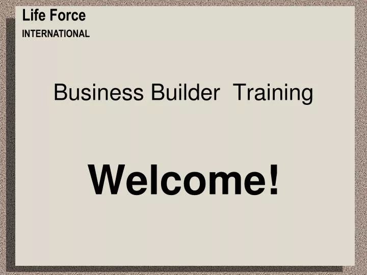 business builder training