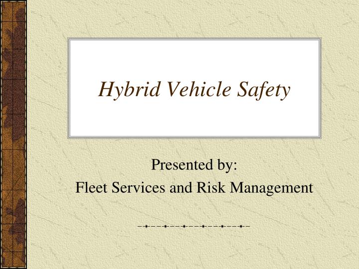 hybrid vehicle safety