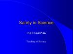 Safety in Science - slide 1