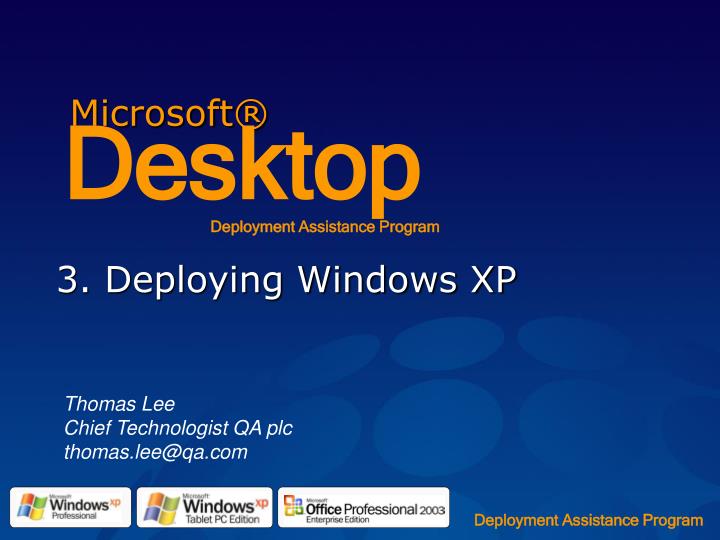 3 deploying windows xp