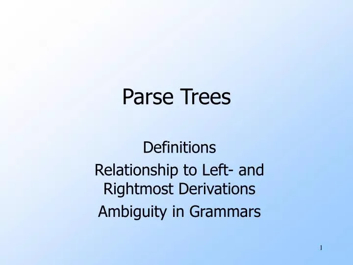 parse trees