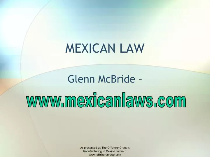 mexican law