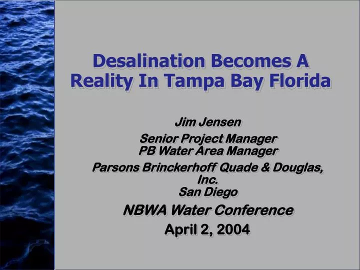 desalination becomes a reality in tampa bay florida