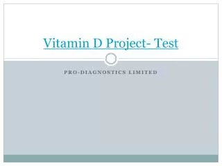 Vitamin D Project- Test