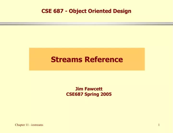cse 687 object oriented design