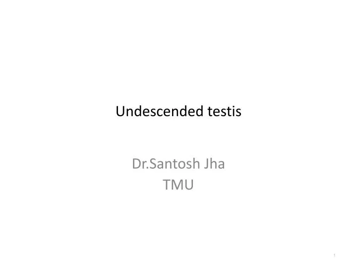 undescended testis