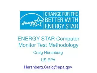 ENERGY STAR Computer Monitor Test Methodology