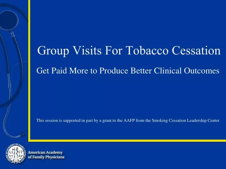 group visits for tobacco cessation