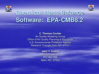 Chemical Mass Balance Software: EPA-CMB8.2