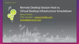 Remote Desktop Session Host vs. Virtual Desktop Infrastructure Smackdown