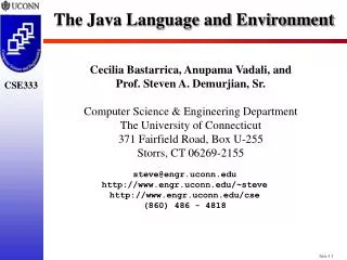 The Java Language and Environment