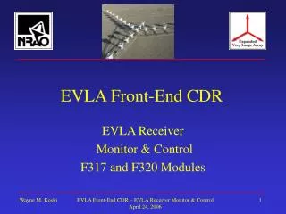 EVLA Front-End CDR