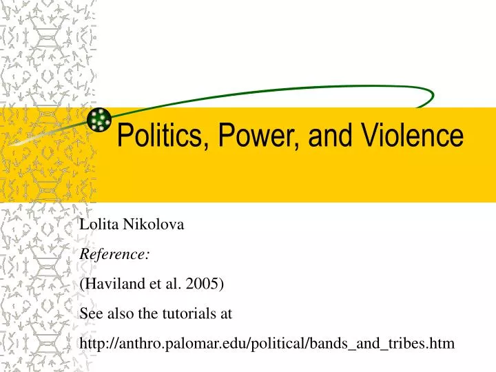 politics power and violence